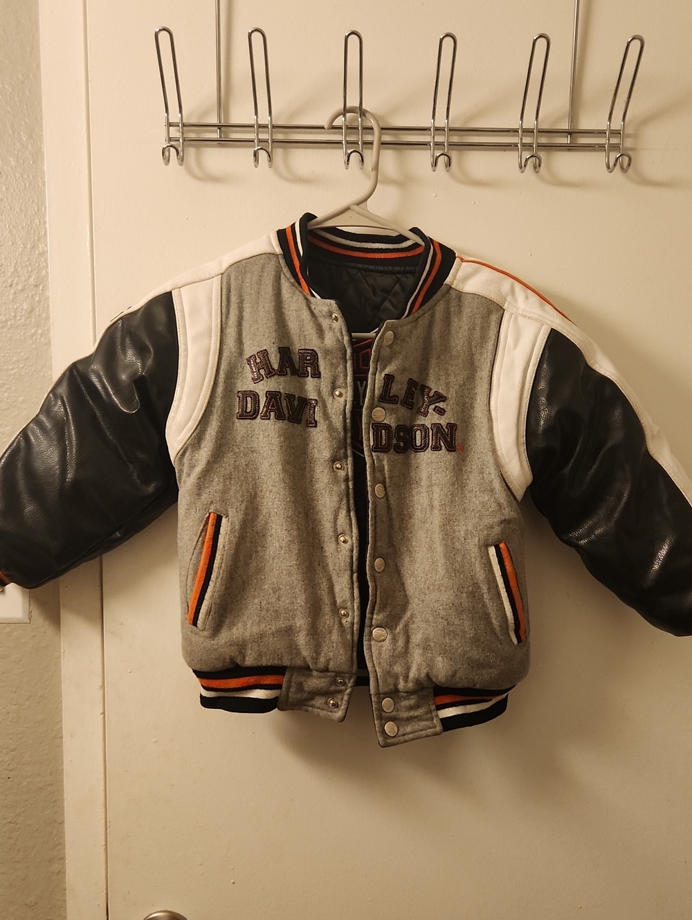 Harley-Davidson Kids Grey and Black Varsity Jacket 6